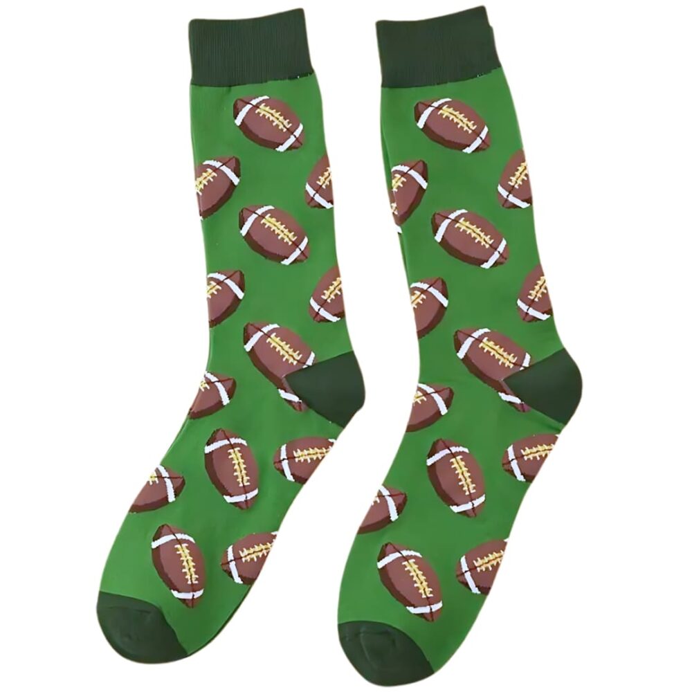 Stylish Rugby Ball Combed Cotton Socks - Comfortable Fit