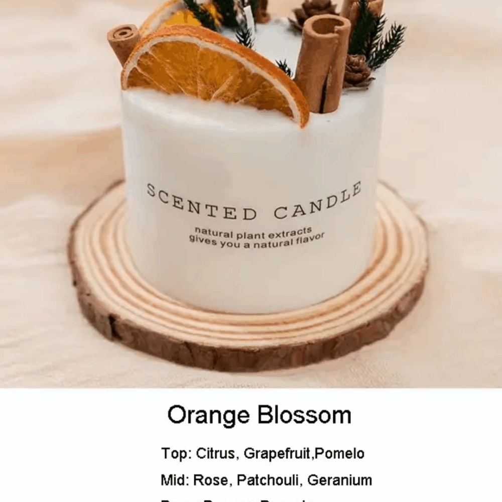 Floral Decoration Candles 10oz - Orange Blossom