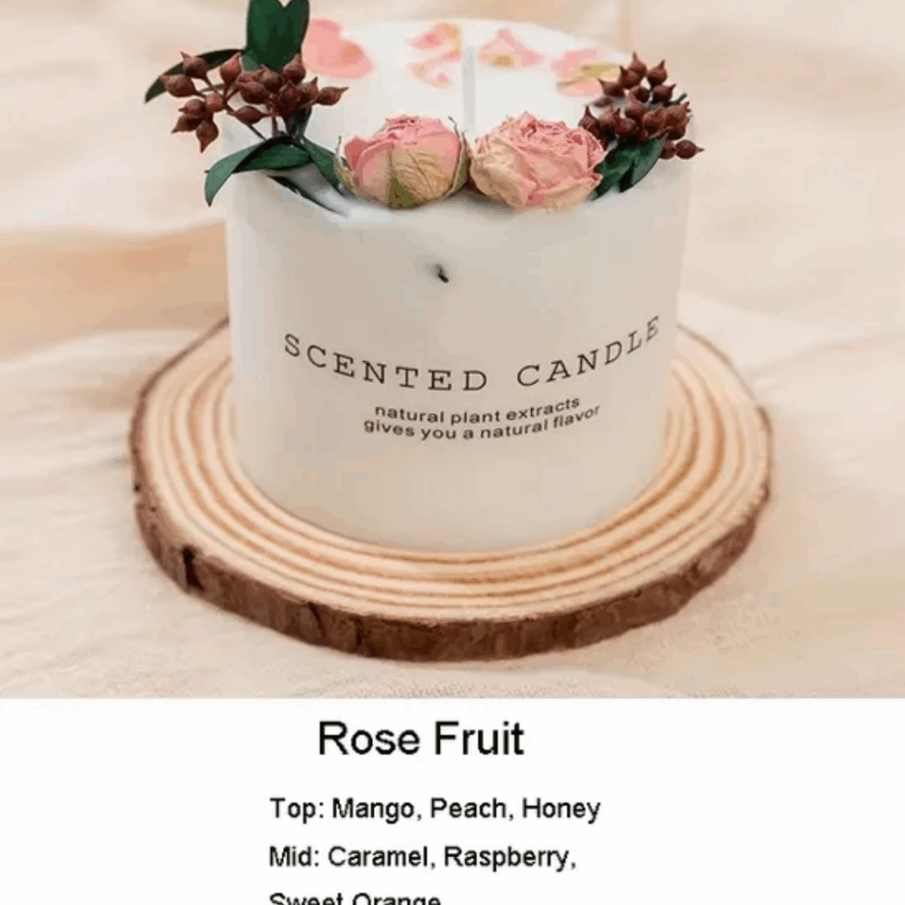 Floral Decoration Candles 10oz - Rose Fruit