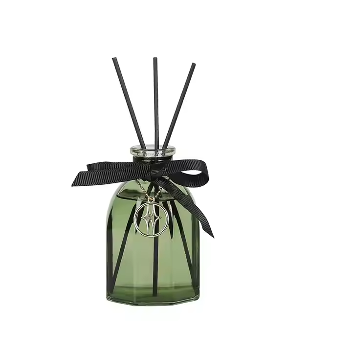 Green Octagonal Bottle Scented Diffuser 150ml - English Pear