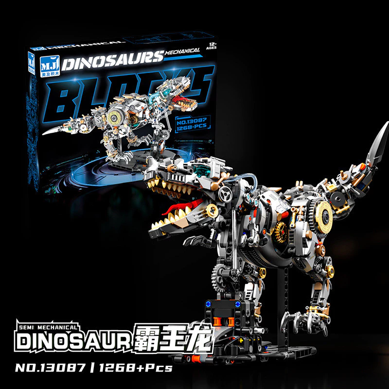 Modelex Building Block Sets - Semi-Automatic Mechanical T-Rex Dinosaur