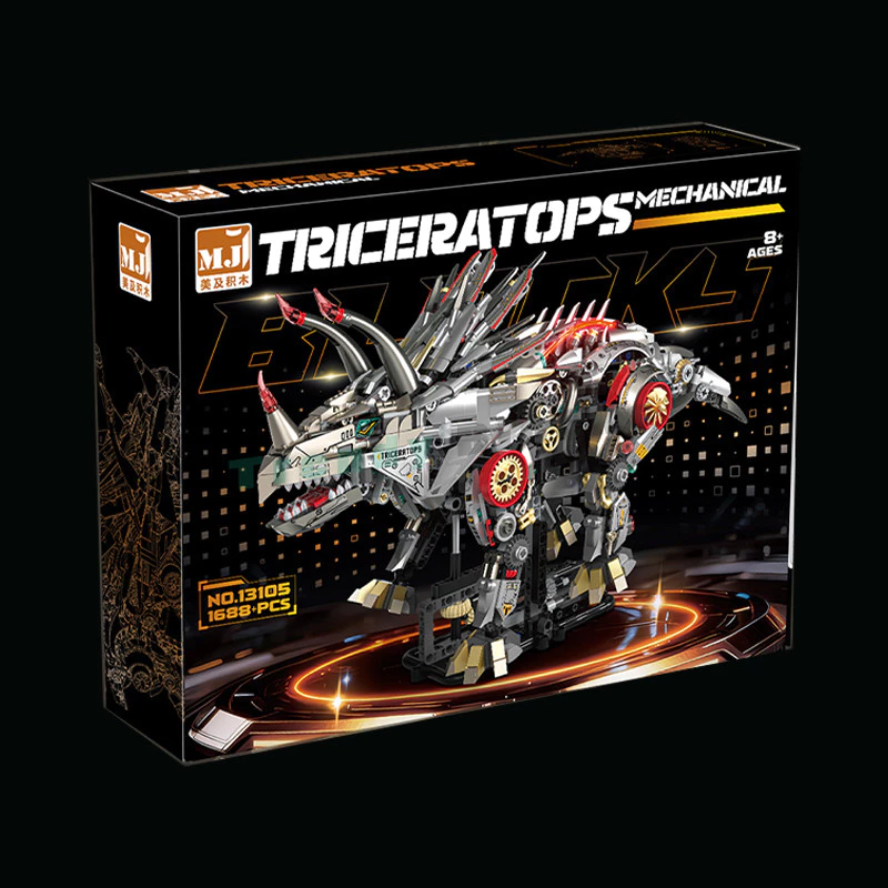 Modelex Building Block Sets - Semi-Automatic Mechanical Triceratops