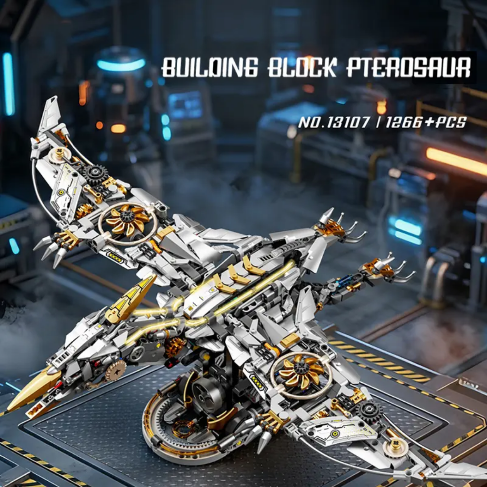 Modelex Building Block Sets - Semi-Automatic Mechanical Pterosaur Dinosaur