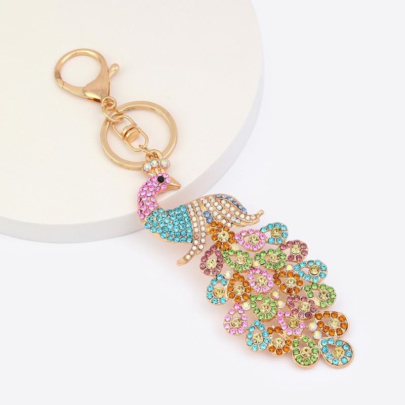 Crystal Peacock Keyring/Bag Charm