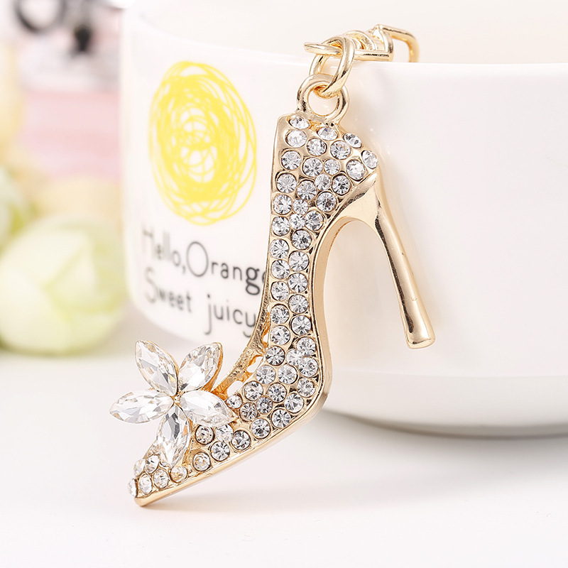Crystal Silver Shoe Keyring/Bag Charm