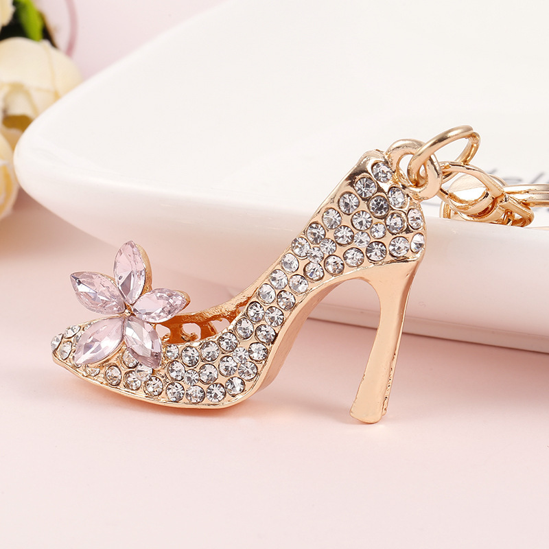Crystal Pink Shoe Keyring/Bag Charm