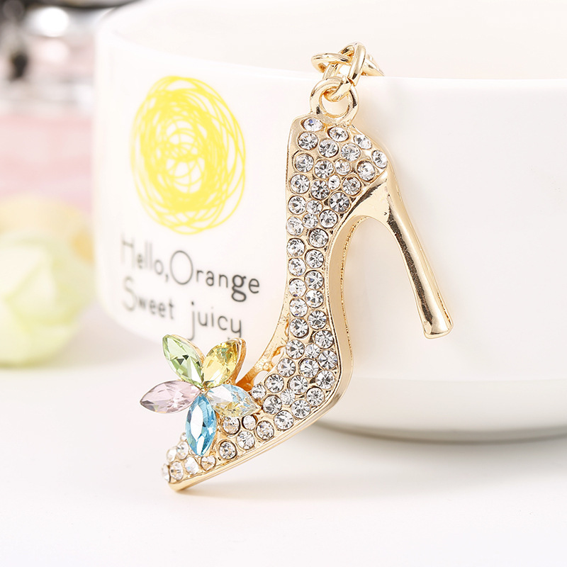 Crystal Multicolour Shoe Keyring/Bag Charm