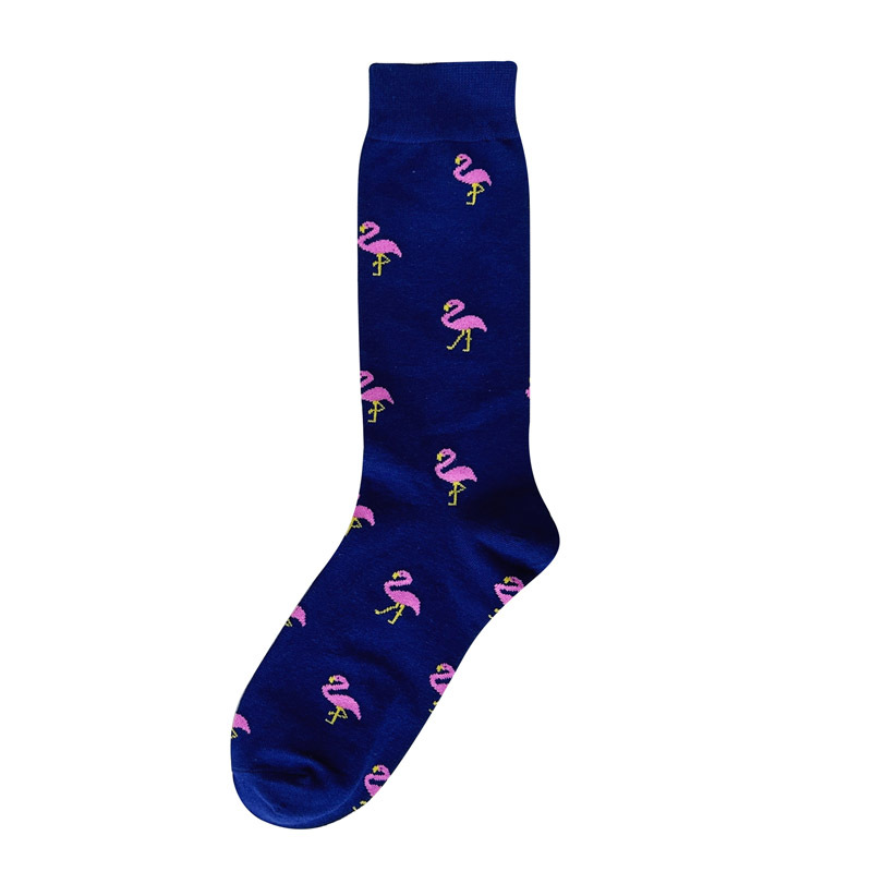 Quality Combed Cotton Socks - Flamingo Design