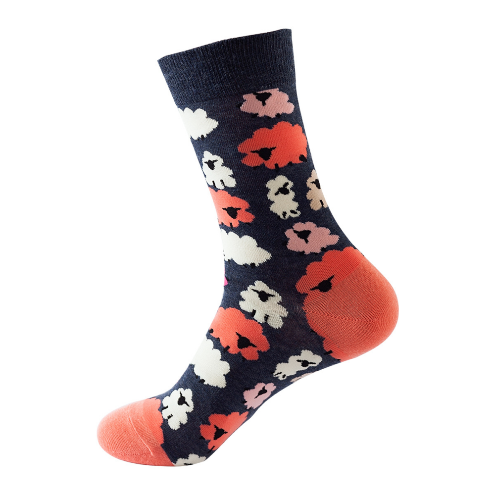 Quality Combed Cotton Socks - Sheep Design