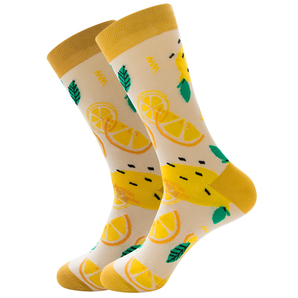Quality Combed Cotton Socks - Lemons Design