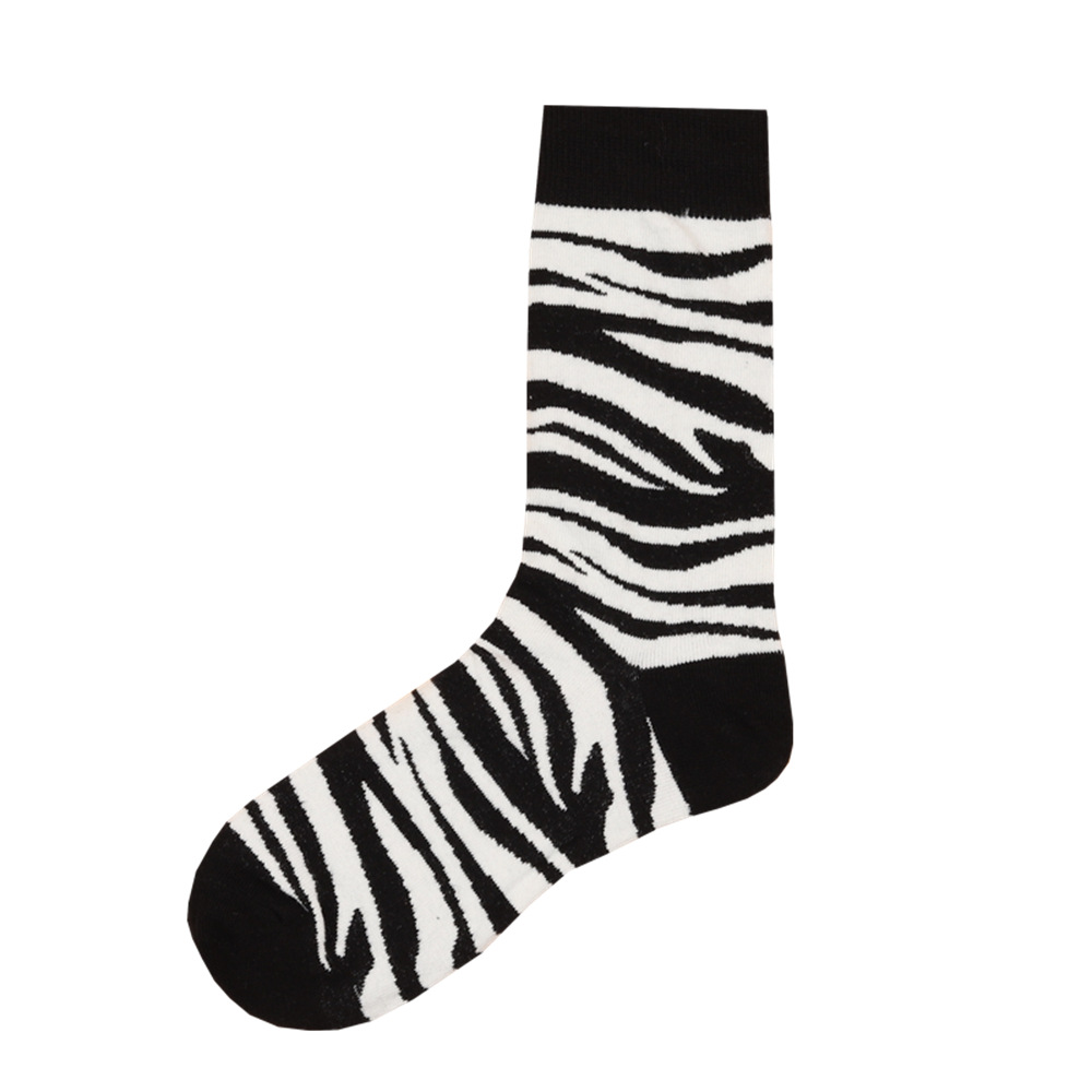 Quality Combed Cotton Socks - Zebra Print Design