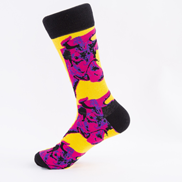 Quality Combed Cotton Socks - Andy Warhol Bulls Head Design