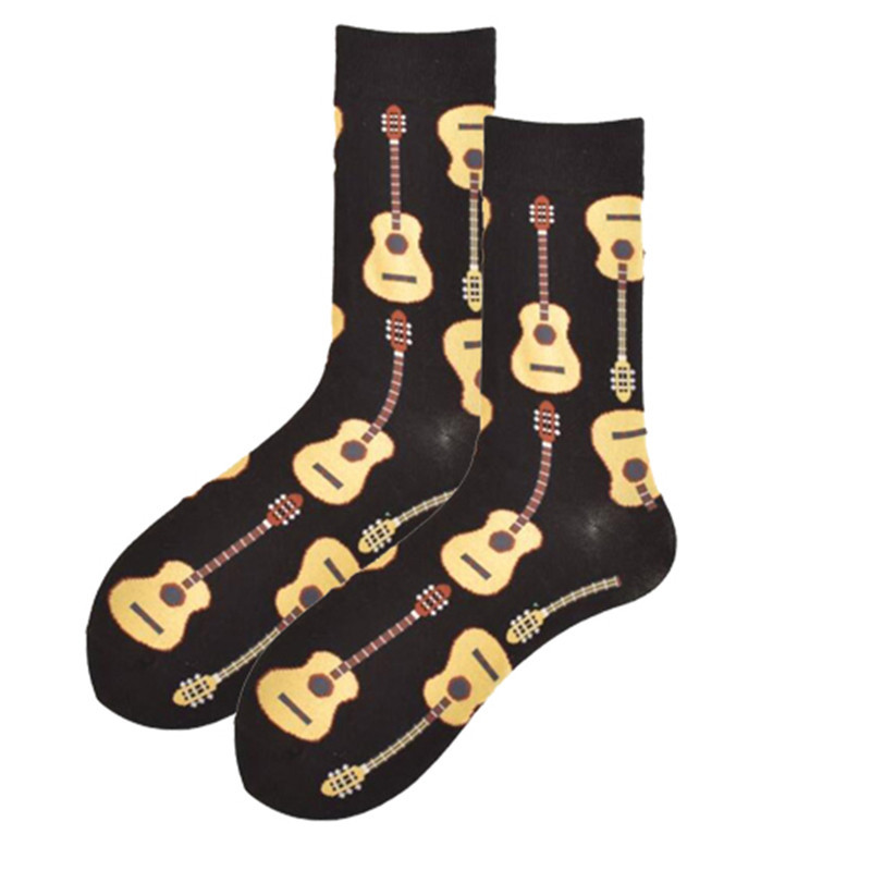Quality Combed Cotton Socks - Guitars Design