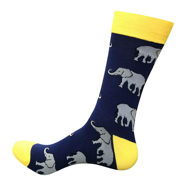 Quality Combed Cotton Socks - Elephant Design