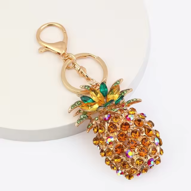 Crystal Pineapple Keyring/Bag Charm