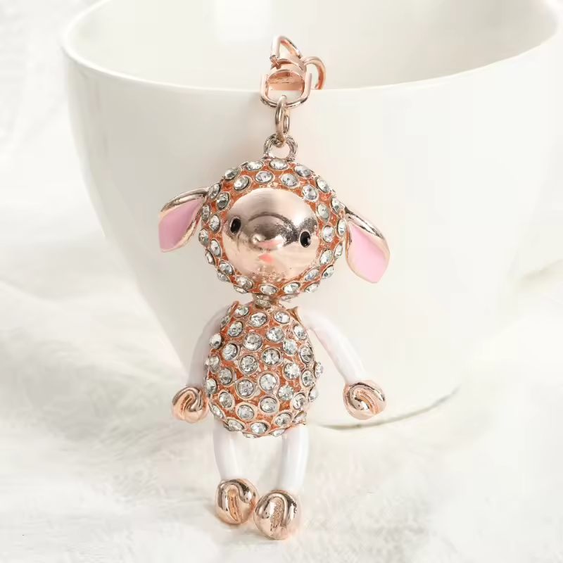 Crystal Sheep Keyring/Bag Charm