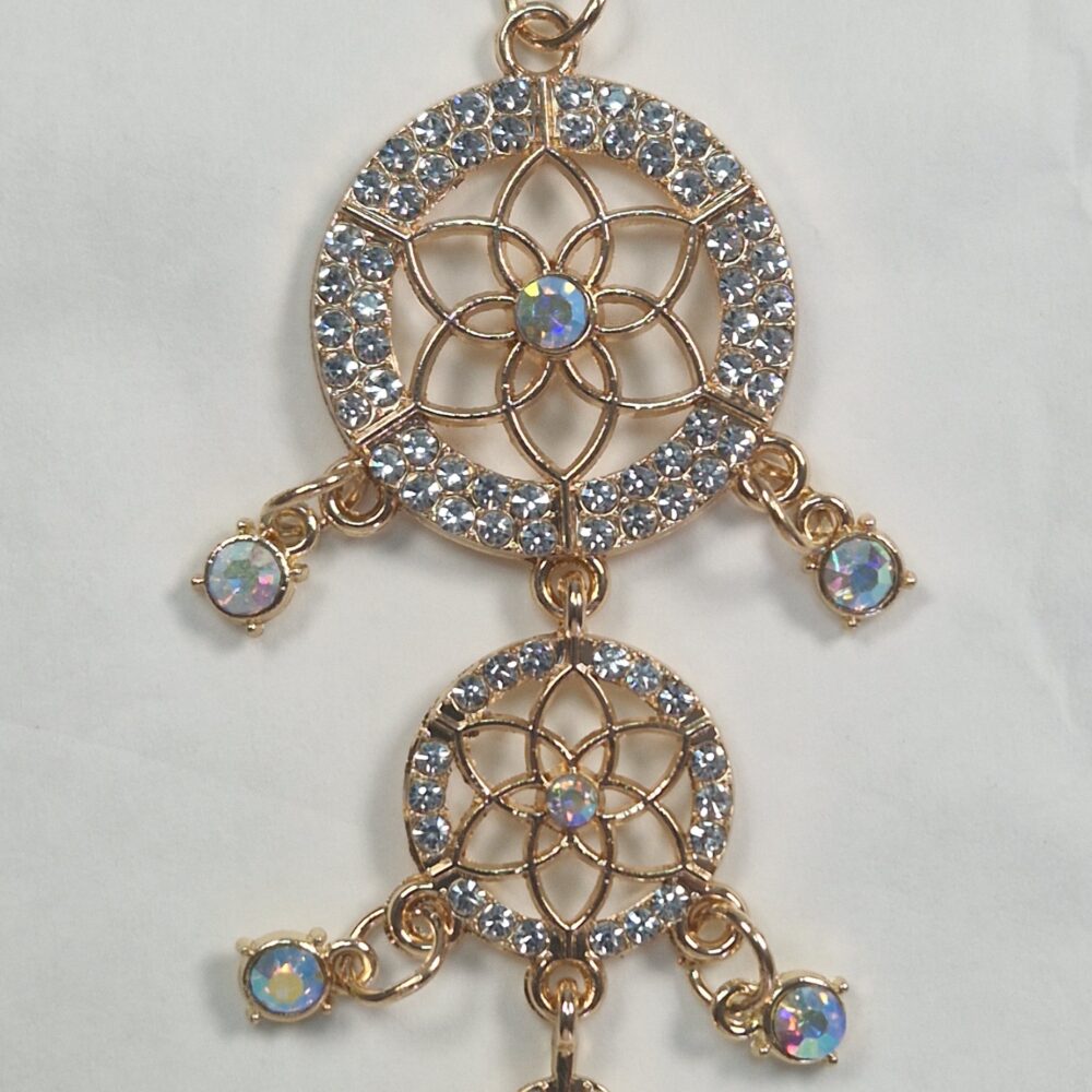 Silver Crystal Dreamcatcher Keyring/Bag Charm