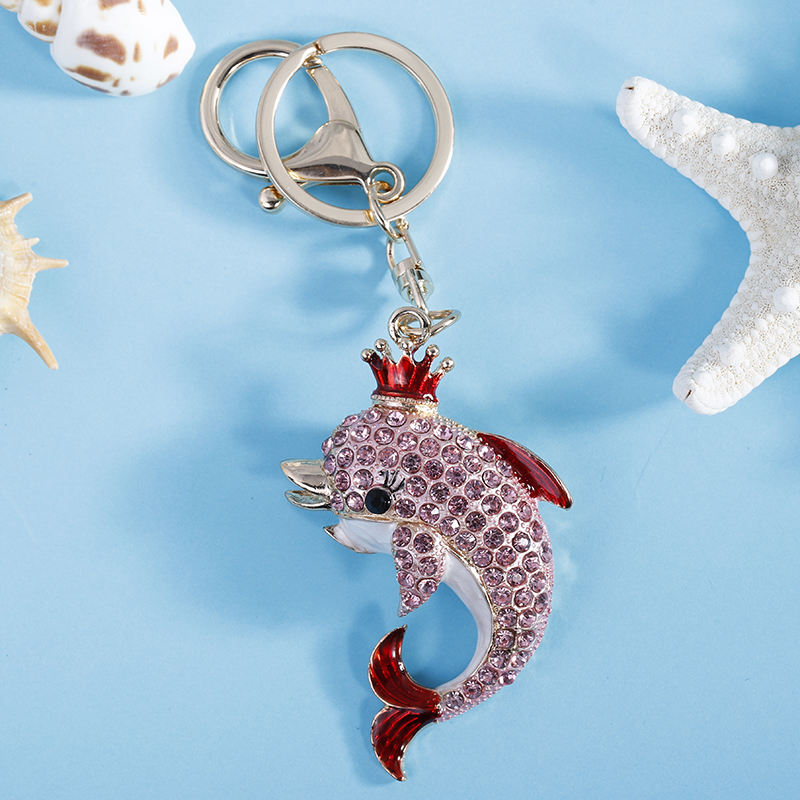 Crystal Pink Dolphin Keyring/Bag Charm
