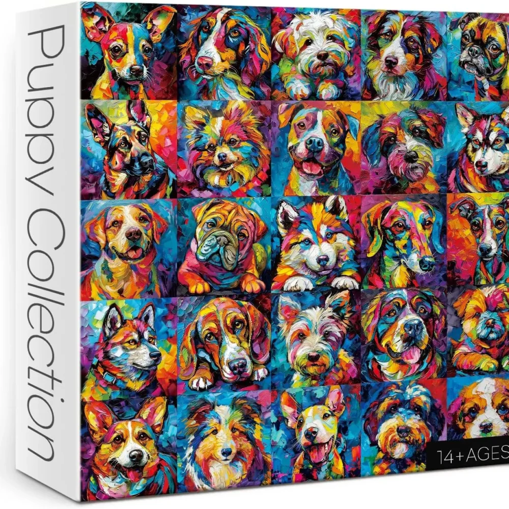 1000pce Quality Jigsaw Puzzle - Dog Montage Design