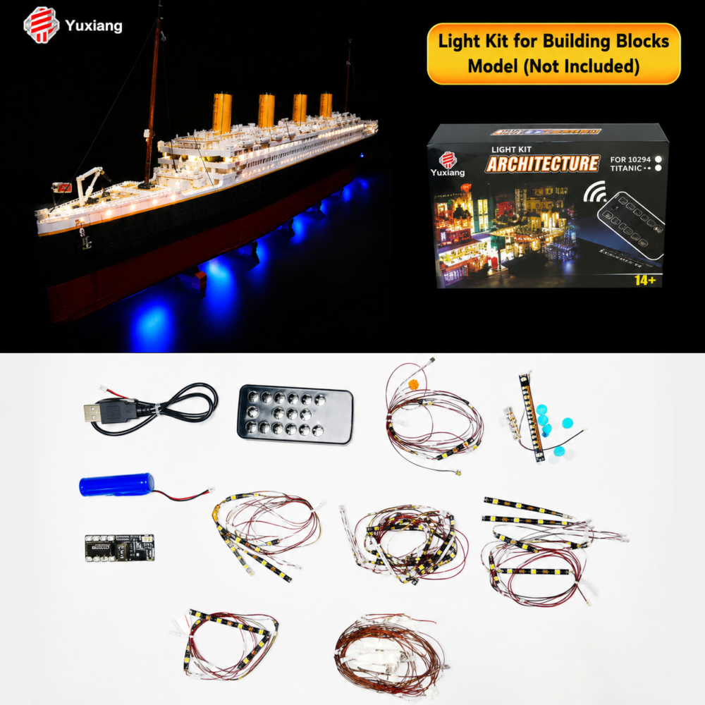 Modelex Building Block Sets -Battery Power Lighting Pack for Large Titanic Model