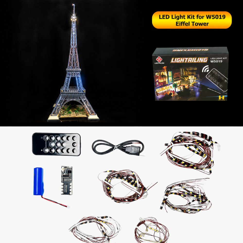Modelex Building Block Sets -Battery Power Lighting Pack for Large Eiffel Tower Model