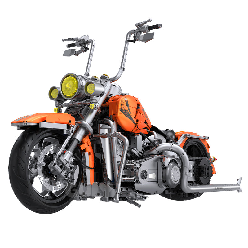 Modelex Building Block Sets - Harley Fatboy Style Motorbike Replica Model