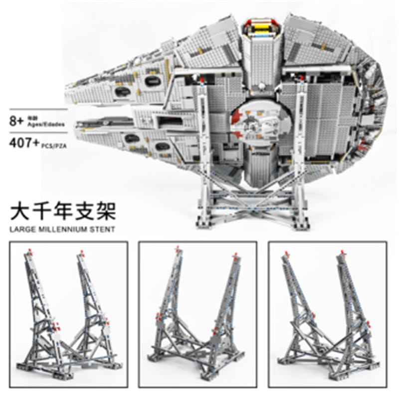 Modelex Building Block Sets - Display Bracket Stand for Millenium Falcon Model
