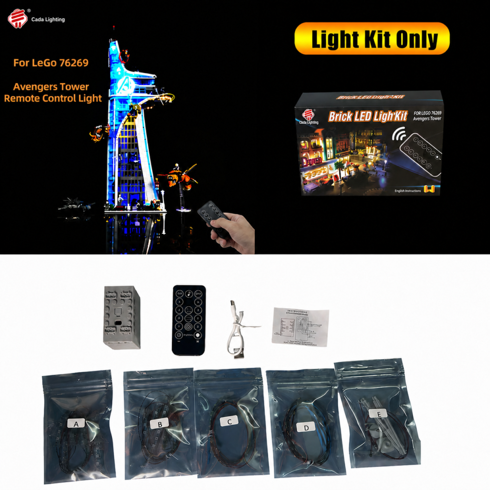Modelex Building Block Sets -Battery Power Lighting Pack for Avengers STARK Tower Model